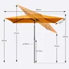 Sekey Sonnenschirm 300 x 200 cm Rechteckschirm Aluminium Produktbild-Vorschau 8