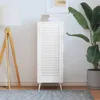 vidaXL Dveře šatní skříně lamelové bílé 99,3x39,4 cm z Náhled obrázku produktu 2