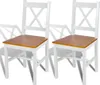 vidaXL Esszimmerstühle 2 Stk. Weiß Kiefernholz Produktbild-Vorschau 6