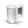 A white plastic pool skimmer with a square opening and a circular lid. Produktbild-Vorschau