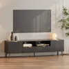 Mobile TV "Nand" con 2 cassetti e 2 ante scanalate 180 x 40 Anteprima dell’immagine prodotto 1