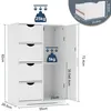 Armoire de salle de bain, commode MDF avec tiroirs, petite Voir les images du produit 2