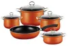 Riess Geschirr/Kochtopf Set 5-teilig mit Glasdeckel Emaille Produktbild-Vorschau 4
