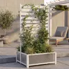 Aluminium Beet mit Rankgitter MCW-P97, Blumenkasten Produktbild-Vorschau 1