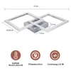 A diagram showing the dimensions and features of a modern LED ceiling light. Produktbild-Vorschau