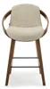 Chaise de bar design HODA - noyer / beige Voir les images du produit 15