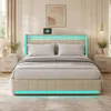INONEFT Doppelbett Stauraumbett 140x200cm, Polsterbett mit Produktbild-Vorschau 2