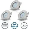 3x LED Einbaustrahler ultra-flach Badzimmer IP44 Produktbild-Vorschau 3