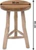 A wooden stool with dimensions indicated. Anteprima dell’immagine prodotto