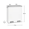 SVITA TM2X30 Weiß Treteimer 60 Liter Abfalleimer Mülleimer Produktbild-Vorschau 4