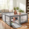 Malplay Laufstall Baby Laufgitter mit Netzwänden 150 x Produktbild-Vorschau 3