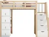 Sweiko Lit surélevé 90 x 200 cm avec tiroirs de rangement, Voir les images du produit 7