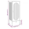 A line drawing of a tall, narrow cabinet with dimensions indicated by text and lines. Produktbild-Vorschau