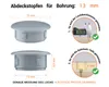 Blindstopfen für Bohrung 13 mm Grau 50 Stück Abeckstopfen Produktbild-Vorschau 2