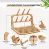Bambus Flaschenständer faltbar, Trockenständer für Produktbild-Vorschau 6