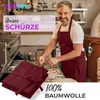 EllaTex Schürze Kochschürze Latzschürze 100% Baumwolle Produktbild-Vorschau 2