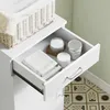 Wysoka szafka łazienkowa HOMCOM z szufladą, drzwiami i Podgląd zdjęcia produktu 5