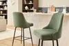Miliboo - 360° drehbare Barhocker aus Chenille-Stoff in Produktbild-Vorschau 2