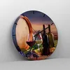 Wanduhr - Rund - Glasuhr - Wein Weinberg Sommer - 30x30cm - Produktbild-Vorschau 4