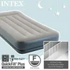 An inflatable mattress with built-in pump and feature highlights. Podgląd zdjęcia produktu