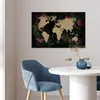 MuchoWow® Poster Weltkarte - Blumen - Blätter 60x40 cm - Produktbild-Vorschau 5