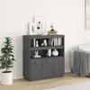 vidaXL Highboard Grau 100x40x108,5 cm Massivholz Kiefer -  Produktbild-Vorschau 11