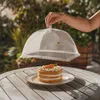 Speisehaube Abdeckhaube Fliegenhaube weiß 2er Set 30x30 cm Produktbild-Vorschau 2