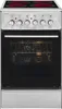 A front view of a freestanding electric stove with a glass-ceramic cooktop and an oven. Produktbild-Vorschau