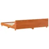 The Living Store Massivholzbett ohne Matratze Wachsbraun Produktbild-Vorschau 7