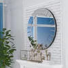 Vrygle Wandspiegel Rund Ø80cm, Luxus Spiegel Silber HD Glas Produktbild-Vorschau 5