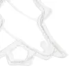 A close-up view of a clear plastic Christmas tree decoration with embedded LED lights. Produktbild-Vorschau
