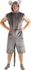 Maus Kostüm graue Maus für Erwachsene Gr. S-XL Tier Tierkostüm für Damen & Herren Fasching Karneval Mottoparty Produktbild-Vorschau