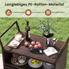 COSTWAY Servierwagen Polyrattan, Küchenwagen mit 3 Ablagen, Produktbild-Vorschau 5