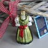 INGE-GLAS Weihnachts-Anhänger grünes Dirndl | IG-1-045-12 Produktbild-Vorschau 4