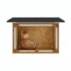 QLS Isoliertes Katzenhaus aus Holz 60x40x40 cm - Winterfest Produktbild-Vorschau 4