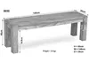 MASSIVMOEBEL24 Bank Sheesham 160x35x45 grau geölt NATURE Produktbild-Vorschau 1