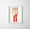 Poster - Canvas - Leinwand - 42 cm x 59,4 cm - Frau in rot Produktbild-Vorschau 1
