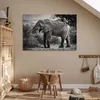 MuchoWow® Poster Elefant - Tiere - Bäume - Schwarz - Weiß Produktbild-Vorschau 6
