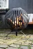 Feuerkugel Garten Feuerball Stahl Rostoptik Terrasse Deko Produktbild-Vorschau 2