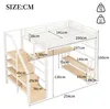 Letto a soppalco 140 x 200 cm con scrivania, scaletta Anteprima dell’immagine prodotto 8