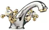 ANTEA Waschtischarmatur mit Ablaufgarnitur, 65mm Chrom/gold Produktbild-Vorschau 1