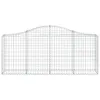vidaXL Gabbione ad arco alto 200x30x80/100 cm Ferro zincato Anteprima dell’immagine prodotto 3