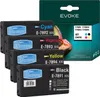 A set of four ink cartridges and their packaging. Produktbild-Vorschau