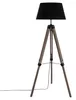 LAMPA PODŁOGOWA Runo czarna Z KLOSZEM na drewnianej Podgląd zdjęcia produktu 9