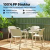 Chaise de jardin Outsunny Set de 4 chaises de jardin en Voir les images du produit 4