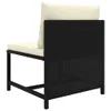 set 9 pezzi da giardino con cuscini in poly rattan nero Anteprima dell’immagine prodotto 11