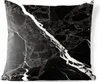 MuchoWow® Outdoor Kissen - Marmor - Schwarz - Weiß - Muster Produktbild-Vorschau 1