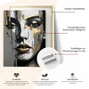 Obrázok moderné zlaté portrét ženy ornament s 3D efektom Náhľad obrázku produktu 10