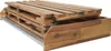 A wooden plant stand with a metal base, shown folded. Náhled obrázku produktu