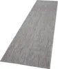 A close-up, angled view of a gray runner rug on a white background. Produktbild-Vorschau